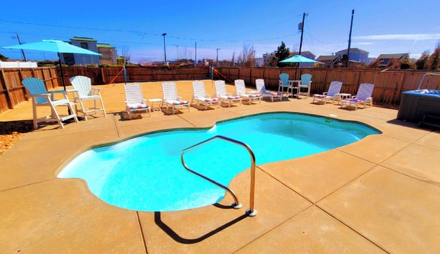 Heated Pool-Hot Tub-Ocean View-Backyard Game Area-Fire Pit in Kill Devil Hills